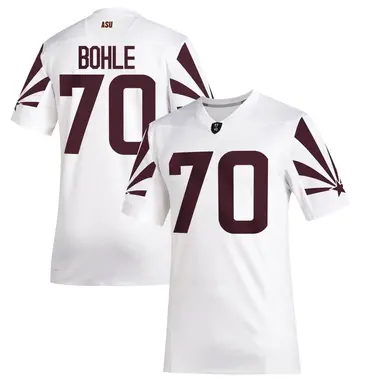 Men's Game Emmit Bohle Arizona State Sun Devils Special Premier Football Jersey - White