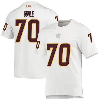 Men's Replica Emmit Bohle Arizona State Sun Devils AEROREADY Football Jersey - White